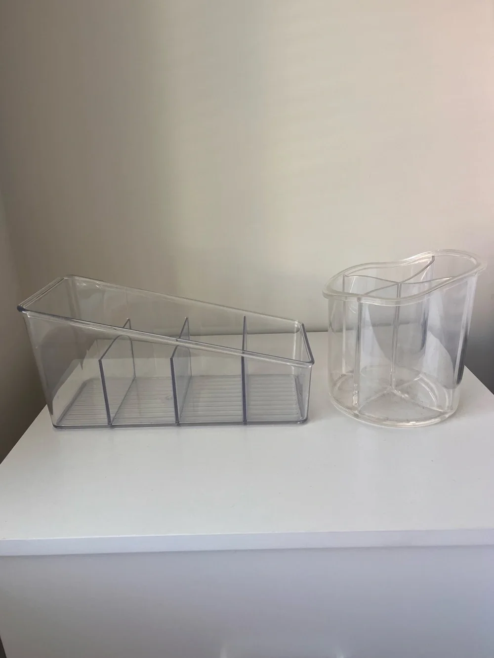 Clear Plastic Organizer Set - Multi-Compartment
